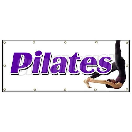 Signmission PILATES BANNER SIGN physical fitness instructor class training weight B-120 Pilates
